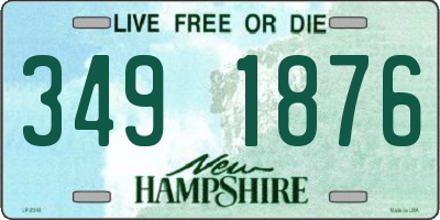 NH license plate 3491876