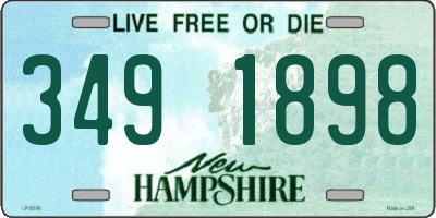 NH license plate 3491898