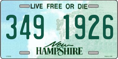 NH license plate 3491926