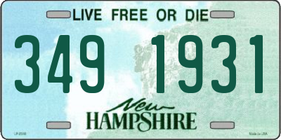 NH license plate 3491931