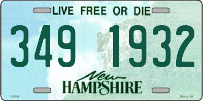 NH license plate 3491932