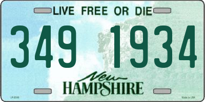 NH license plate 3491934