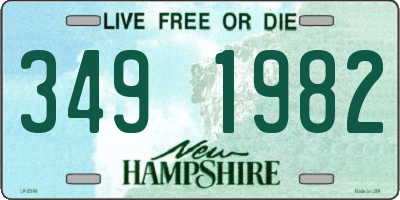 NH license plate 3491982