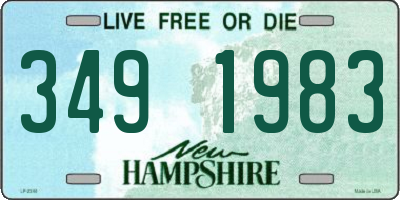 NH license plate 3491983