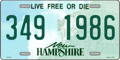 NH license plate 3491986