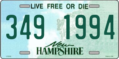 NH license plate 3491994