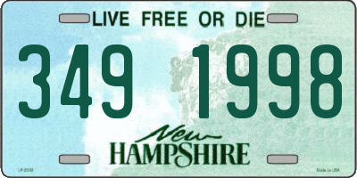 NH license plate 3491998