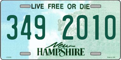NH license plate 3492010