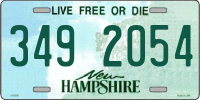 NH license plate 3492054