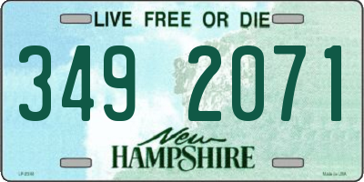 NH license plate 3492071