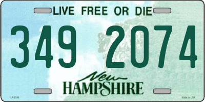 NH license plate 3492074
