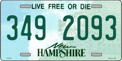NH license plate 3492093