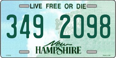 NH license plate 3492098