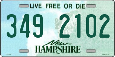 NH license plate 3492102
