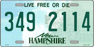 NH license plate 3492114