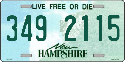 NH license plate 3492115
