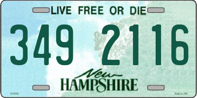 NH license plate 3492116