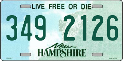 NH license plate 3492126