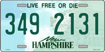 NH license plate 3492131