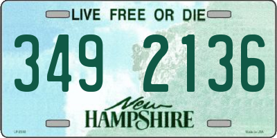 NH license plate 3492136