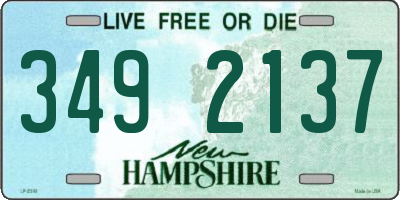 NH license plate 3492137