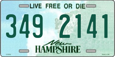 NH license plate 3492141