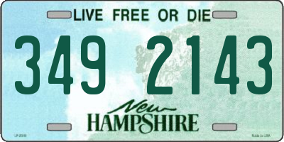 NH license plate 3492143