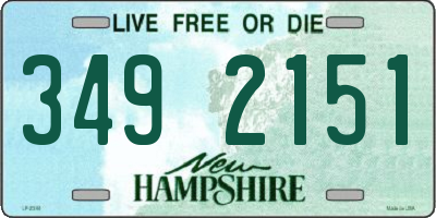 NH license plate 3492151