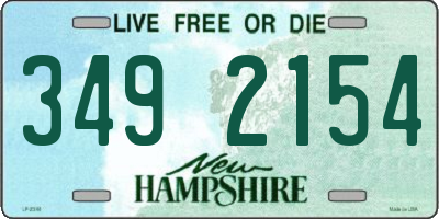 NH license plate 3492154