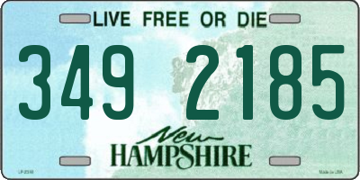 NH license plate 3492185