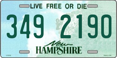 NH license plate 3492190