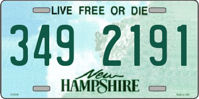 NH license plate 3492191