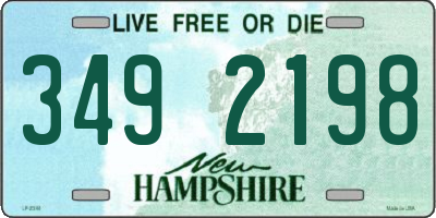 NH license plate 3492198
