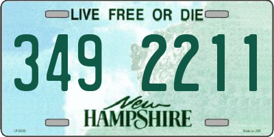 NH license plate 3492211