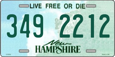 NH license plate 3492212