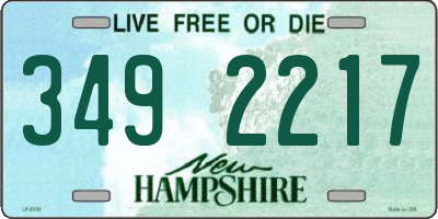 NH license plate 3492217