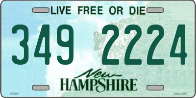 NH license plate 3492224