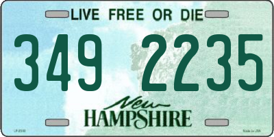NH license plate 3492235
