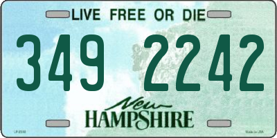 NH license plate 3492242