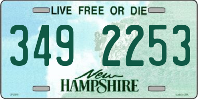 NH license plate 3492253