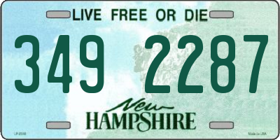 NH license plate 3492287