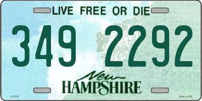 NH license plate 3492292