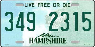 NH license plate 3492315