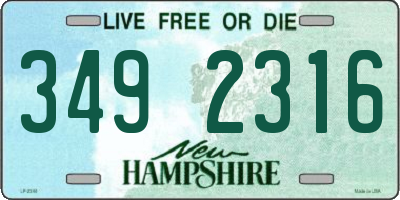 NH license plate 3492316