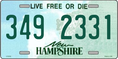 NH license plate 3492331