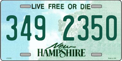 NH license plate 3492350