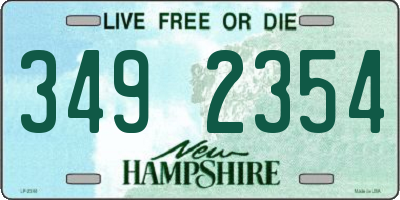 NH license plate 3492354