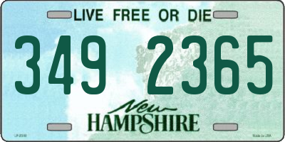 NH license plate 3492365