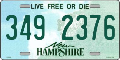 NH license plate 3492376