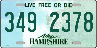 NH license plate 3492378